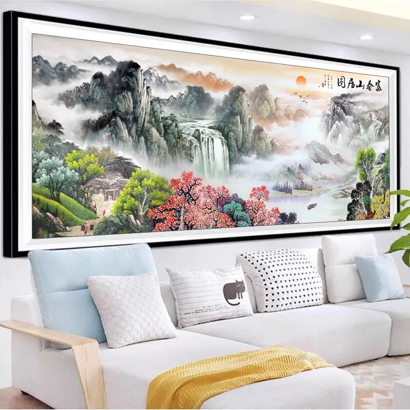 DIY 5D Diamond Painting Kit Chinese Ink Style Landscape Diamond Art Cross Stitch Kit Living Room Office Home Decor Holiday Gifts
DIY 5D Diamond Painting Kit Chinese Ink Style Landscape Diamond Art Cross Stitch Kit Living Room Office Home Decor Holiday Gifts