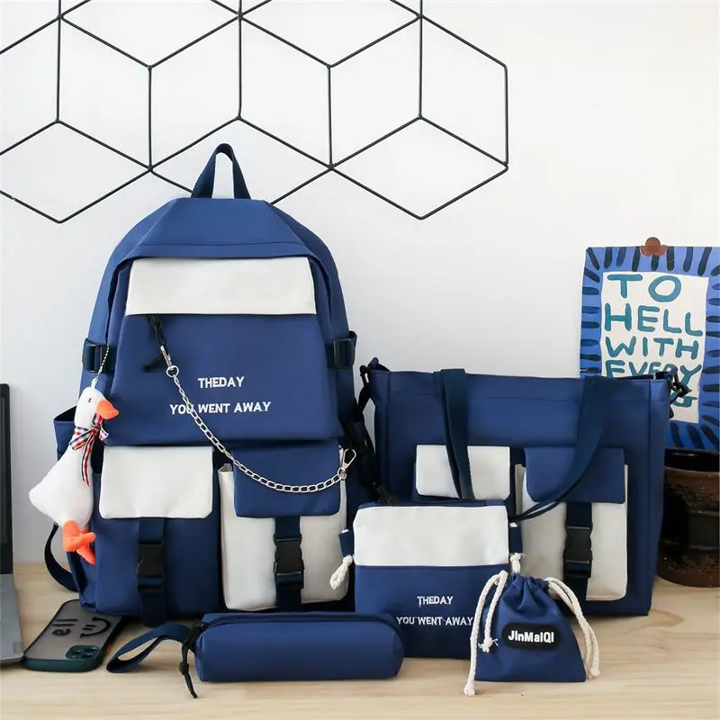 Cool and Stylish Forest-themed Five-piece Set Backpack for Boys and Girls in Middle and High School
Cool and Stylish Forest-themed Five-piece Set Backpack for Boys and Girls in Middle and High School