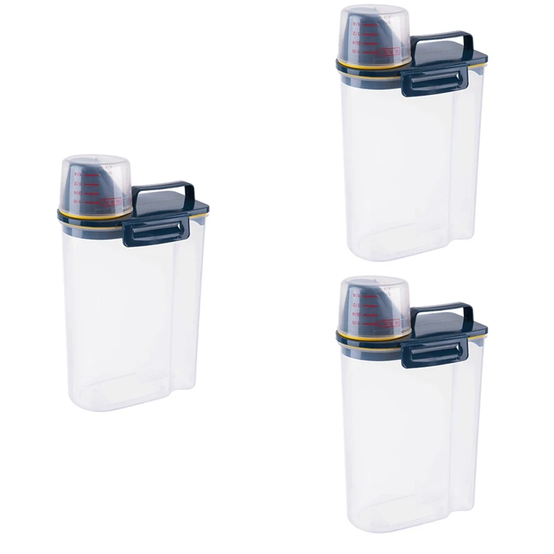 3X Powder Storage Box Plastic Kitchen Rice Storage Bin Rice Grains Container Laundry Powder Detergent Case
3X Powder Storage Box Plastic Kitchen Rice Storage Bin Rice Grains Container Laundry Powder Detergent Case