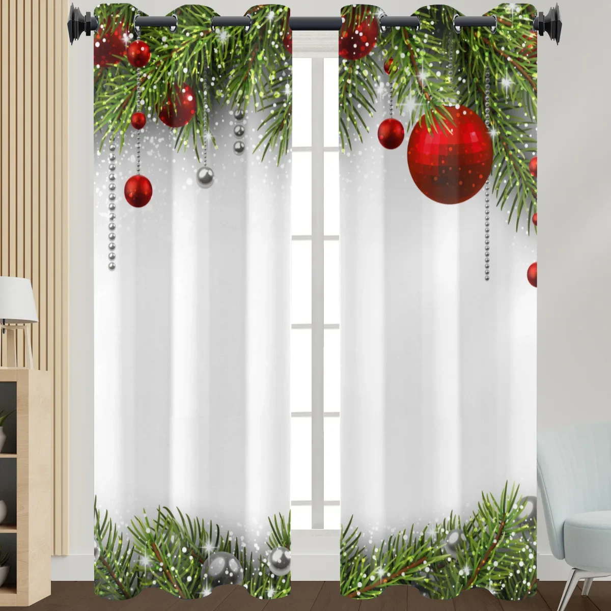 Hot-selling Christmas Series cortina Home Decoration Semi-blackout Curtain Fabric European and American Popular Holiday Curtains
Hot-selling Christmas Series cortina Home Decoration Semi-blackout Curtain Fabric European and American Popular Holiday Curtains