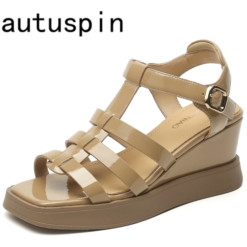 AUTUSPIN 7.5cm Bohemian Women Ankle Sandals Fashion Mature Ladies Wedges Platform High Heels Female Working Dress Shoes Woman
AUTUSPIN 7.5cm Bohemian Women Ankle Sandals Fashion Mature Ladies Wedges Platform High Heels Female Working Dress Shoes Woman