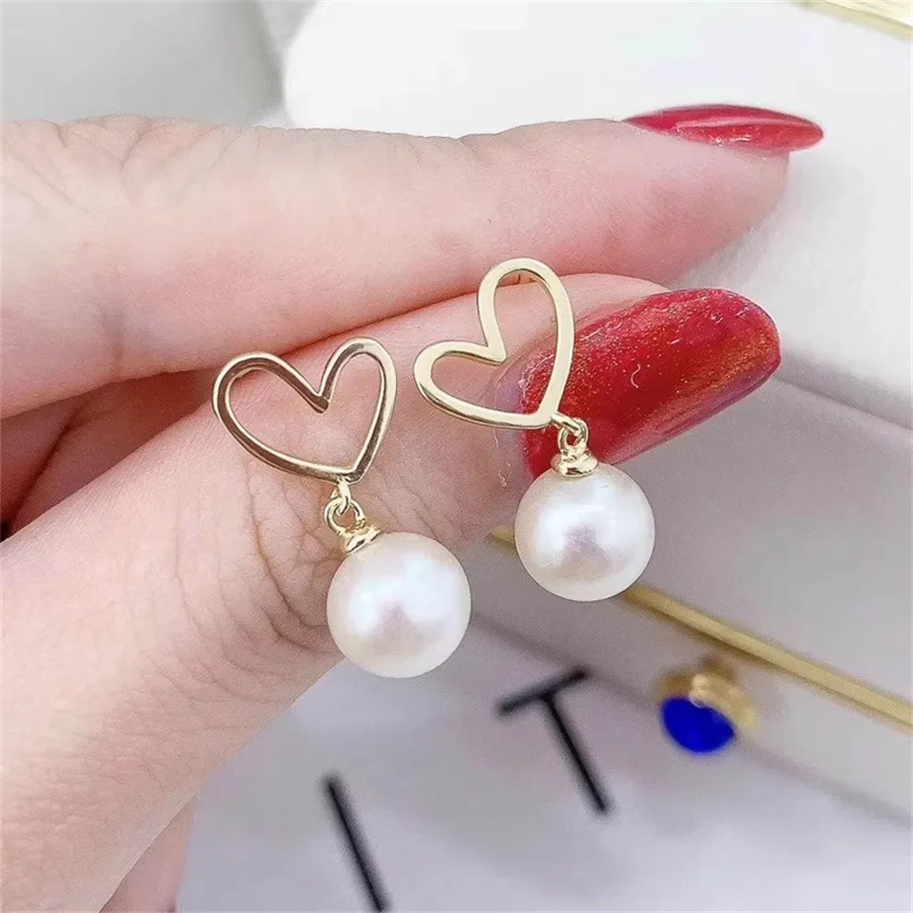 DIY Pearl Accessories S925 Pure Silver Ear Nail Empty Support Love Pearl Earrings for Women Fit 8-11mm Round Elliptical Beads
DIY Pearl Accessories S925 Pure Silver Ear Nail Empty Support Love Pearl Earrings for Women Fit 8-11mm Round Elliptical Beads