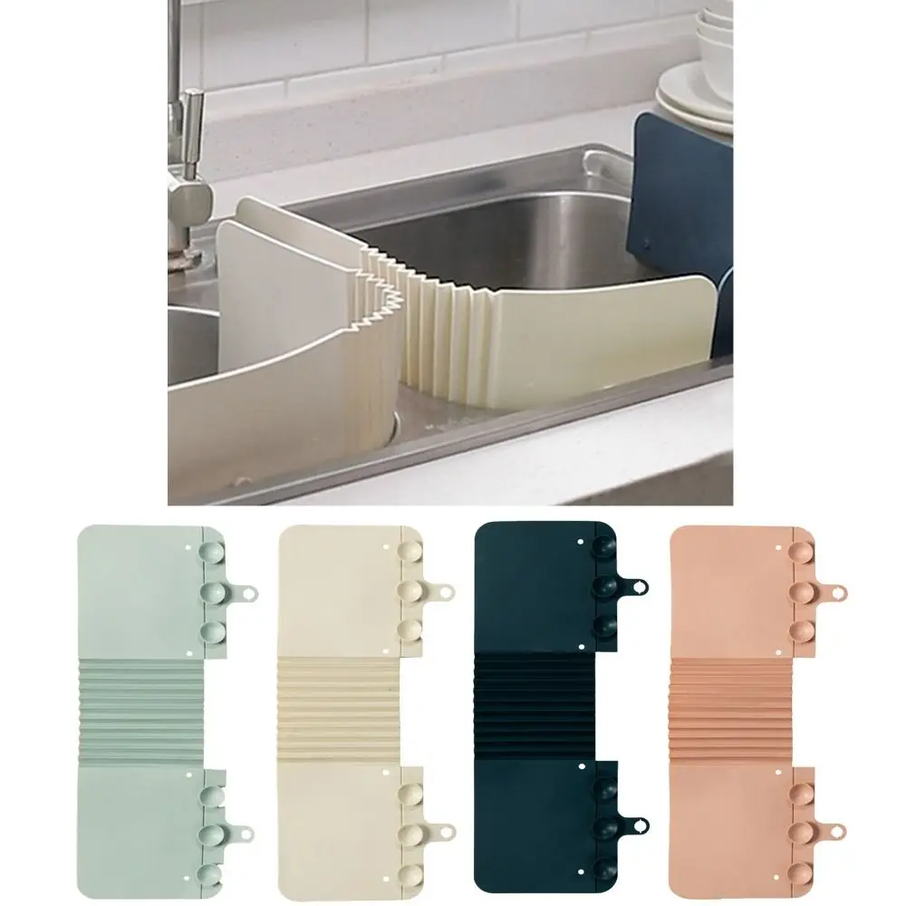 

with Sucker Water Splash Guard TPR Foldable Splash Barrier Retractable Bendable Sink Water Baffle Vegetable Fruit Dish Washing