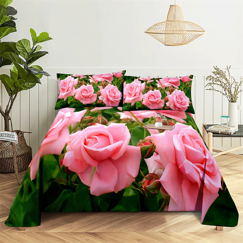 

Home Bedsheets Rose Leaves Single Bedsheet Fashion Design Flowers Sheets Queen Size Bed Sheets Set Bed Sheets and Pillowcases