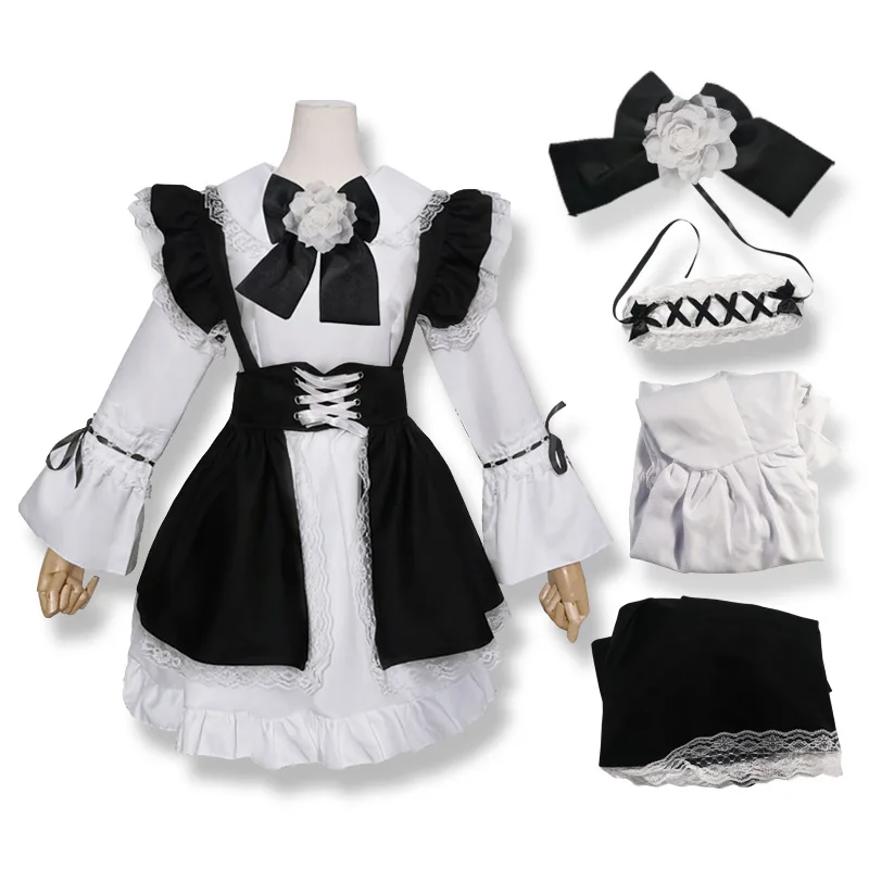 Women Maid Dress Japanese Anime Maid Cosplay Outfit Long-sleeved Lolita Dress Lovely Sweet Maid Costume Cafe Servant Dresses
Women Maid Dress Japanese Anime Maid Cosplay Outfit Long-sleeved Lolita Dress Lovely Sweet Maid Costume Cafe Servant Dresses