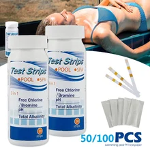 100pcs Chlorine PH Test Strips SPA Swimming Pool Water Tester Paper Residual Chlorine PH Value Alkalinity Hardness Test Strip
100pcs Chlorine PH Test Strips SPA Swimming Pool Water Tester Paper Residual Chlorine PH Value Alkalinity Hardness Test Strip