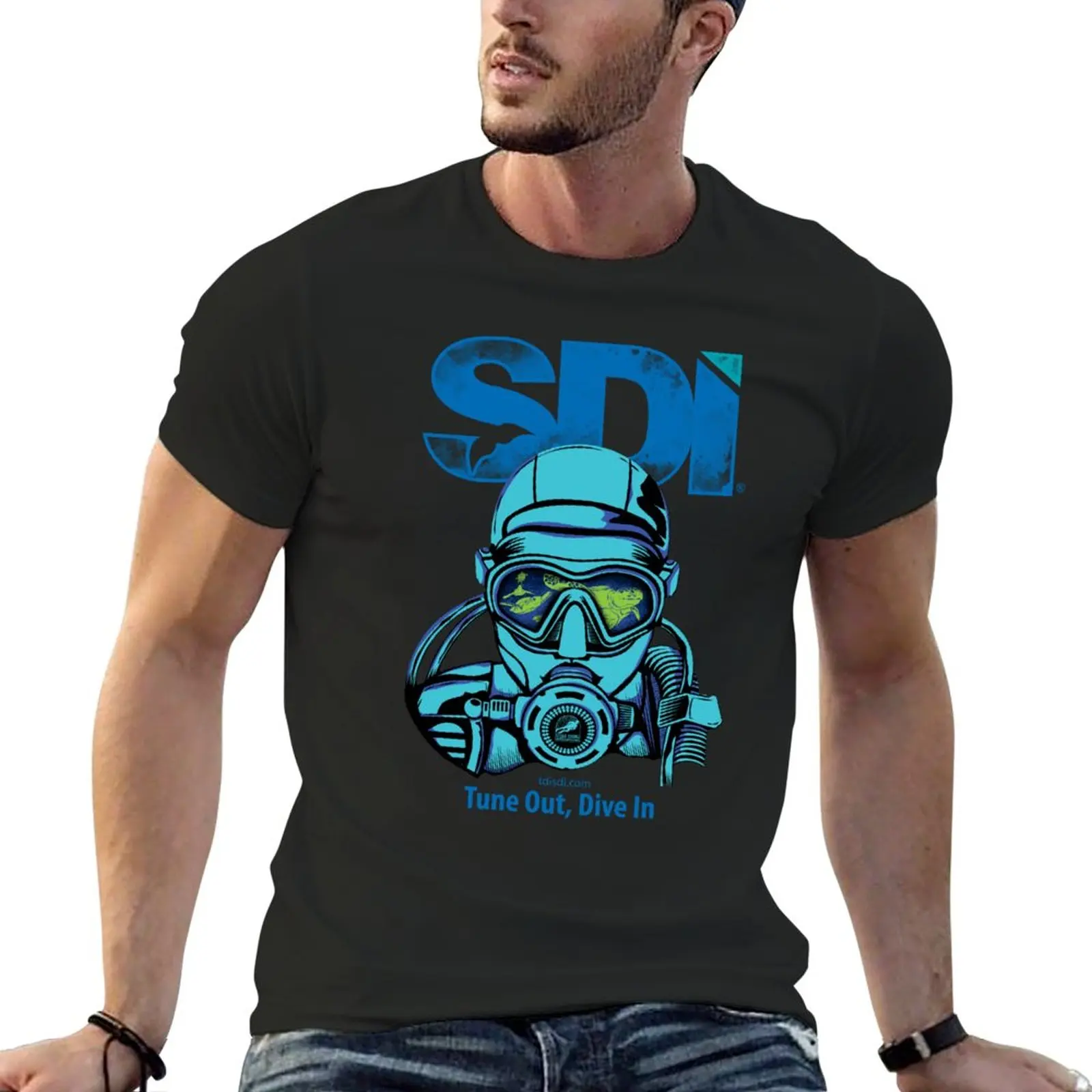 

New Scuba Diving International (SDI)- Tune Out, Dive In T-Shirt graphic t shirts sublime t shirt mens plain t shirts