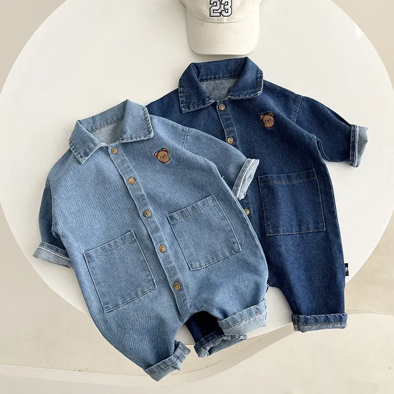 Baby Boys Girls Clothes for Spring and Autumn Denim Jumpsuits for Infants and Newborn Super Cute Outdoor Crawling Outfit Rompers
Baby Boys Girls Clothes for Spring and Autumn Denim Jumpsuits for Infants and Newborn Super Cute Outdoor Crawling Outfit Rompers
