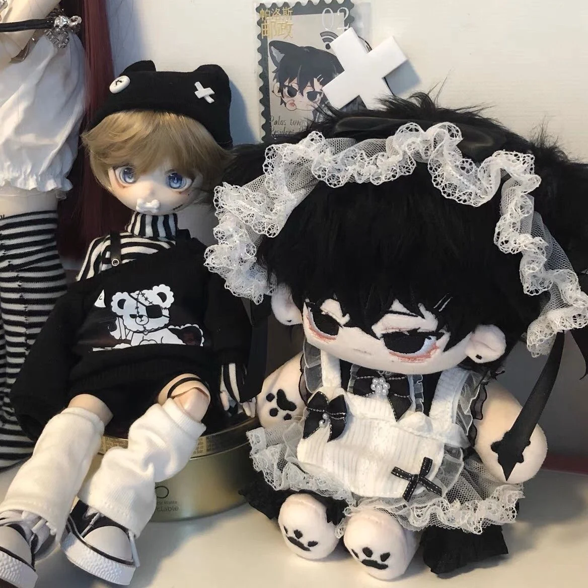 Original Black Lace Bow Maid Suit Dress Costume No Attribute 20cm Plush Stuffed Doll Change Clothes Outfit Cosplay Xmas Gift
Original Black Lace Bow Maid Suit Dress Costume No Attribute 20cm Plush Stuffed Doll Change Clothes Outfit Cosplay Xmas Gift