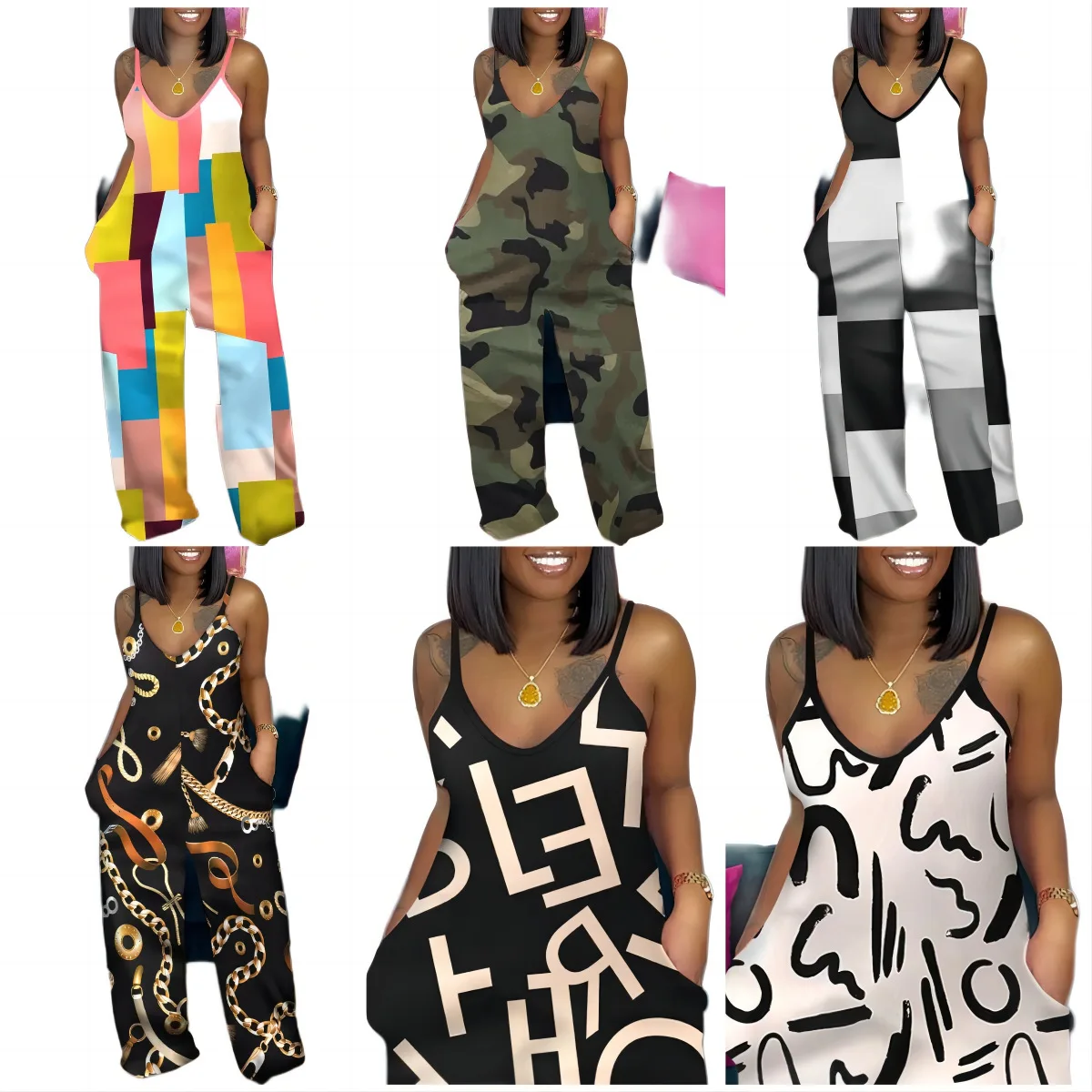 Jumpsuit Women Overalls Letter Print V Neck Bodysuits Loose Trousers Summer Romper Sexy Streetwear Elegant Bodysuit
Jumpsuit Women Overalls Letter Print V Neck Bodysuits Loose Trousers Summer Romper Sexy Streetwear Elegant Bodysuit