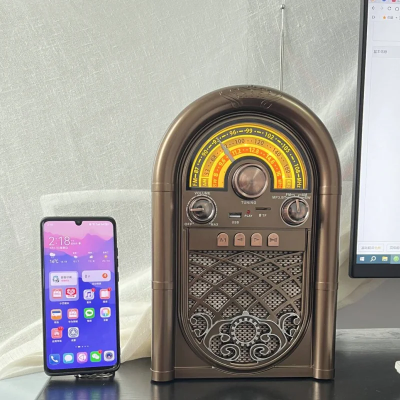 

Винтажное домашнее AM FM SW радио, портативное перезаряжаемое Вещательное оборудование, радиоприемник с высоким приемом и беспроводными Bluetooth-динамиками