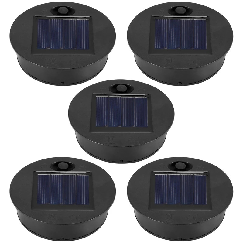 

5 Pack Replacement Solar Light Parts(Top Size 2.76 Inches, Bottom Size 2.36 Inches),7 Lumens Warm White LED Waterproof