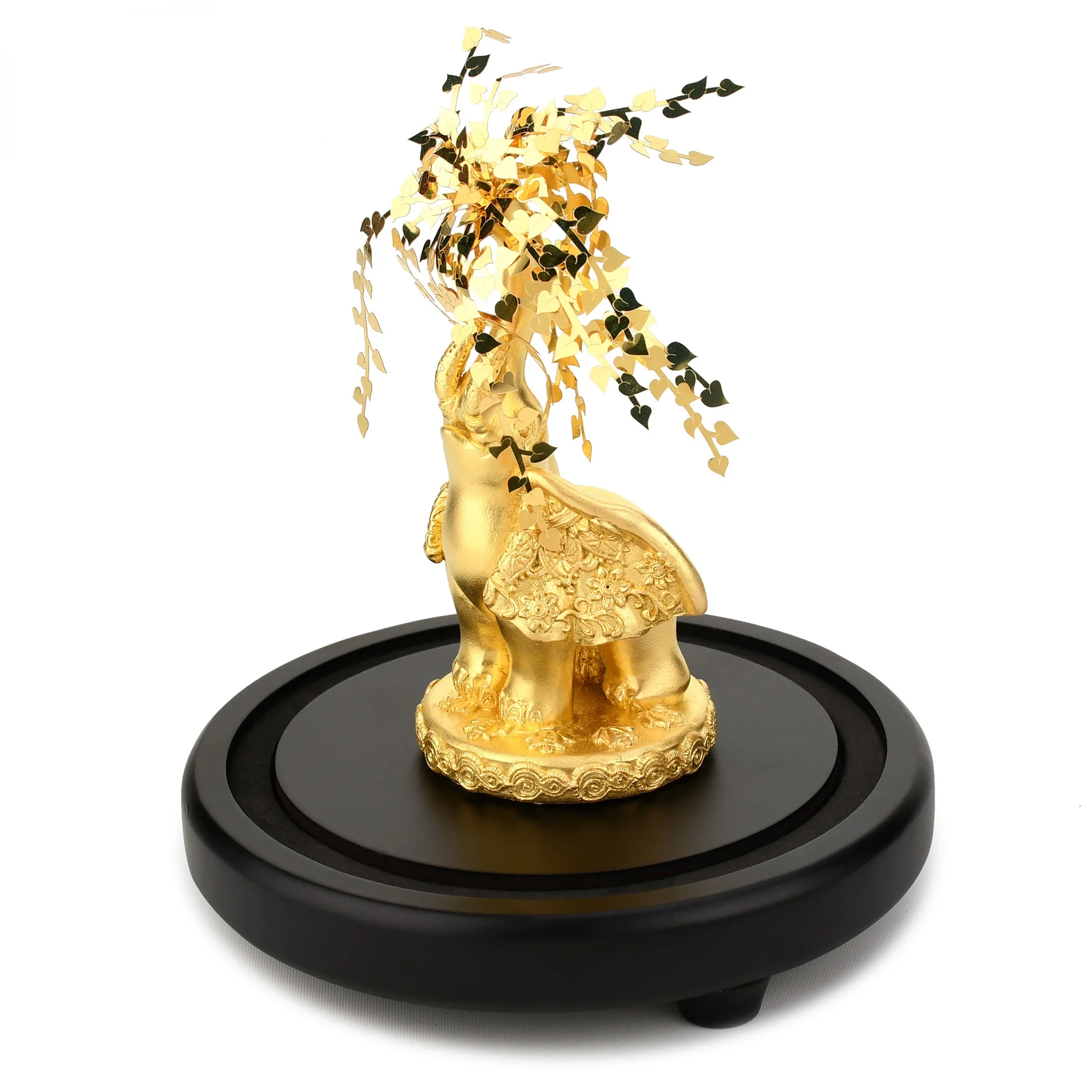 

Figura de elefante para del hogar estatua de hoja de oro de 24K moderna de Animal para mesa oficina Hotel Elefante