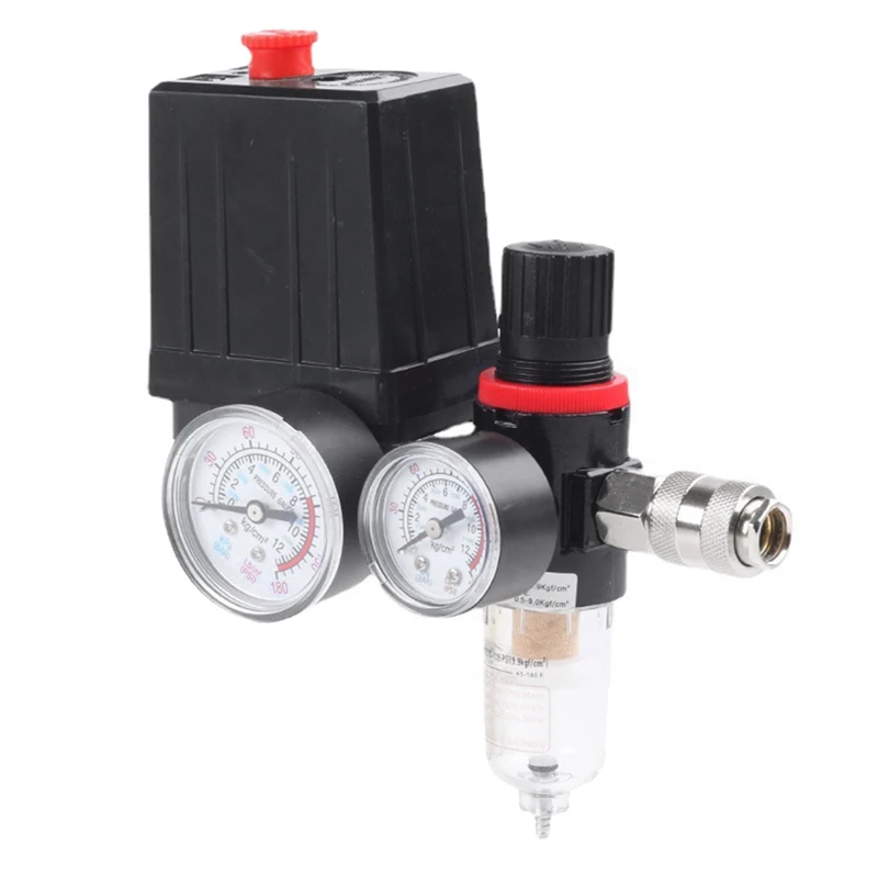 

1 Piece Air Compressor 125PSI Automatic Pressure Switch With Pressure Regulating Valve Oil-Water Separator