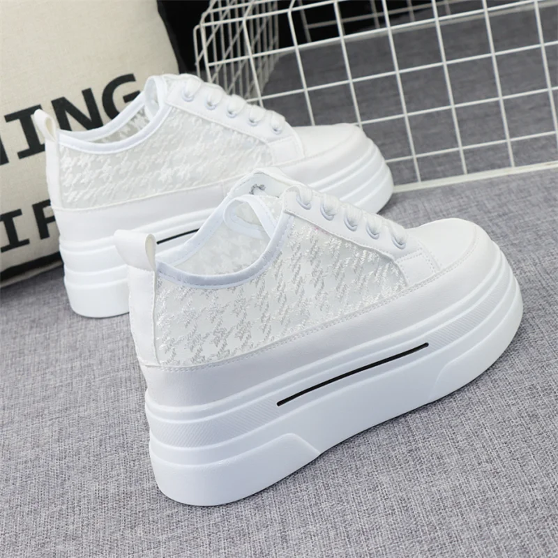 New Women Sneakers Casual Platform Trainers White Shoes 8CM Heels Summer Wedges Breathable Woman Height Increasing Shoes
New Women Sneakers Casual Platform Trainers White Shoes 8CM Heels Summer Wedges Breathable Woman Height Increasing Shoes