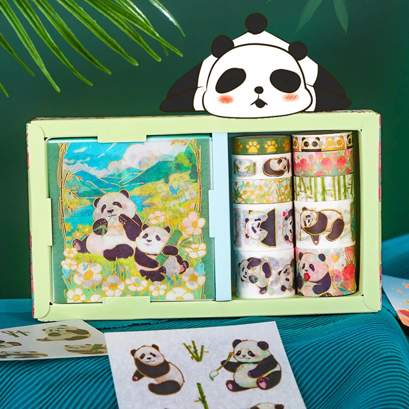 10Pcs Panda Washi Tapes 10Pcs Stickers Masking Tape Diary Decoration Journaling Materials Scrapbooking Supplies Washi Tape Set
10Pcs Panda Washi Tapes 10Pcs Stickers Masking Tape Diary Decoration Journaling Materials Scrapbooking Supplies Washi Tape Set