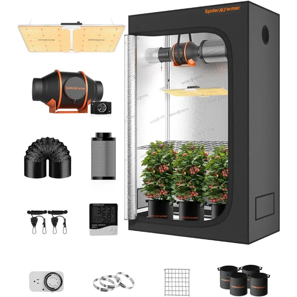 4x2 Grow Tent Kit Complete SF-2000 LED Grow Light Dimmable Growing Tent 4 Inch Inline Fan Ventilation System Grow Setup Kit
4x2 Grow Tent Kit Complete SF-2000 LED Grow Light Dimmable Growing Tent 4 Inch Inline Fan Ventilation System Grow Setup Kit