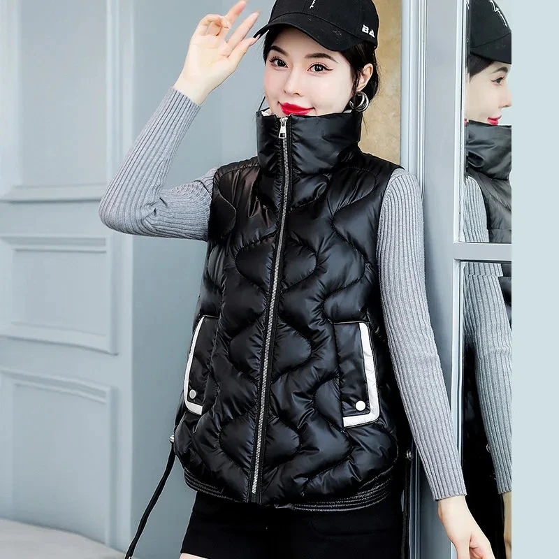 2022 New Down Cotton Vest Jacket Women Sleeveless Padded Vest OuterWear Autumn Winter Vest Female Waistcoat Coat Chaleco Mujer
2022 New Down Cotton Vest Jacket Women Sleeveless Padded Vest OuterWear Autumn Winter Vest Female Waistcoat Coat Chaleco Mujer