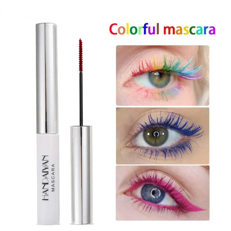 

Color Mascara Waterproof Fast Dry Eyelashes Curling Lengthening Makeup Eye Lashes Blue Green Red Purple Black White Ink Mascara