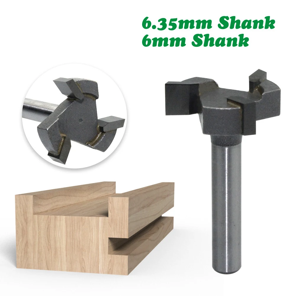 1PC 1/4" 6.35MM 6MM Shank Milling Cutter Wood Carving 3 Teeth T-Slot Router Bit Milling Straight Edge Slotting Cutting Handle
1PC 1/4" 6.35MM 6MM Shank Milling Cutter Wood Carving 3 Teeth T-Slot Router Bit Milling Straight Edge Slotting Cutting Handle