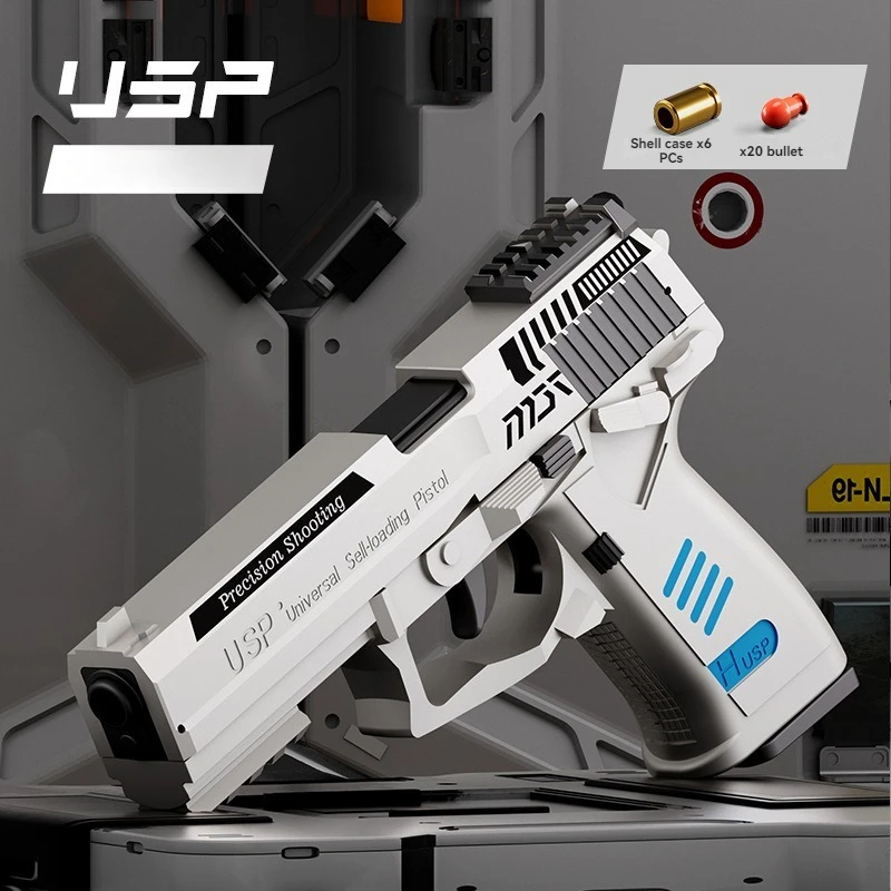 

Игрушечный пулемет USP с мягкой оболочкой, ручной пистолет для стрельбы, для страйкбола, пусковое устройство для снятия стресса для мужчин, мальчиков, детей, для игр на открытом воздухе