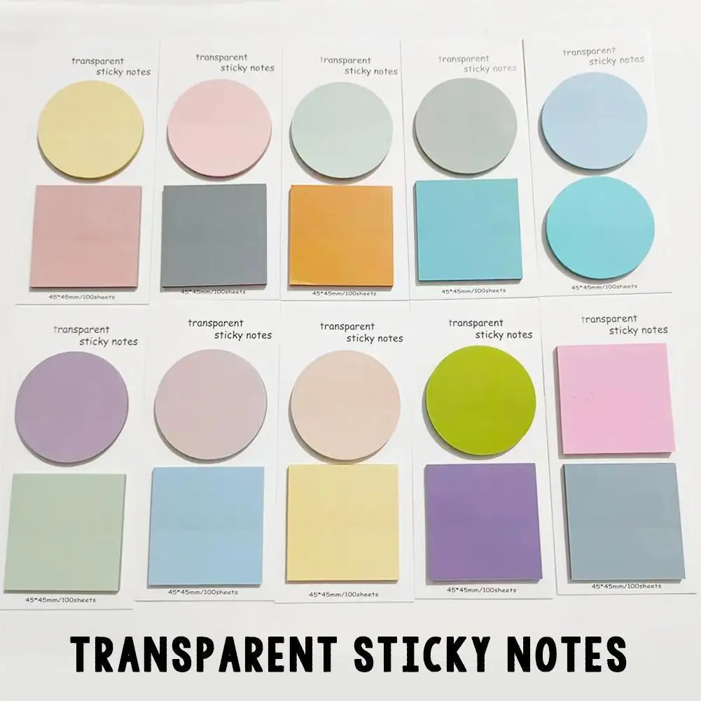 100 Sheets Posted It Transparent Sticky Notes Self-Adhesive Notepad Memo Annotation Bookmarks Pad Books Tabs Stationery Ind L3M8
100 Sheets Posted It Transparent Sticky Notes Self-Adhesive Notepad Memo Annotation Bookmarks Pad Books Tabs Stationery Ind L3M8