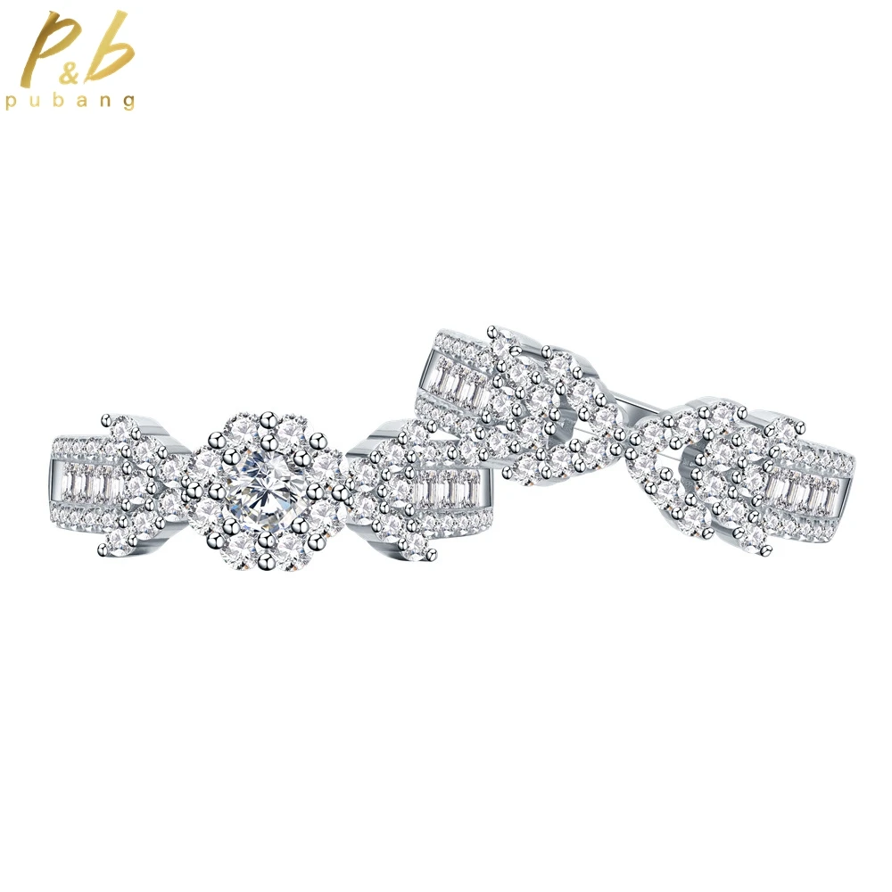 PuBang Fine Jewelry 925 Sterling Silver Sparkling Created Moissanite Diamond Wedding Band Rings Set for Women Gift Free Shipping
PuBang Fine Jewelry 925 Sterling Silver Sparkling Created Moissanite Diamond Wedding Band Rings Set for Women Gift Free Shipping