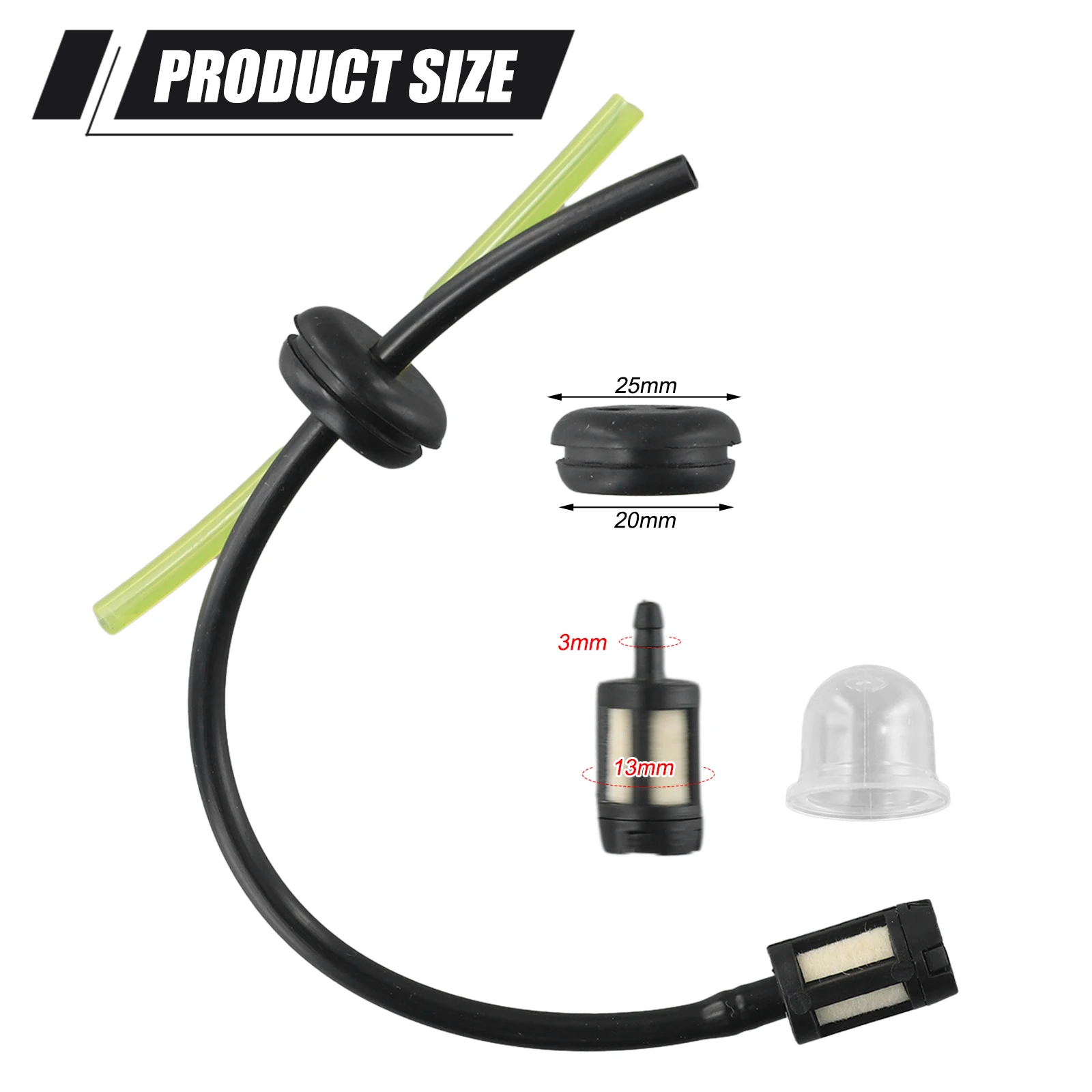 Outdoor Fuel Hose Set Garden 4pcs Chainsaw Petrol Cutter Fuel Hose Strimmer Hedge Easy Installation High Quality
Outdoor Fuel Hose Set Garden 4pcs Chainsaw Petrol Cutter Fuel Hose Strimmer Hedge Easy Installation High Quality