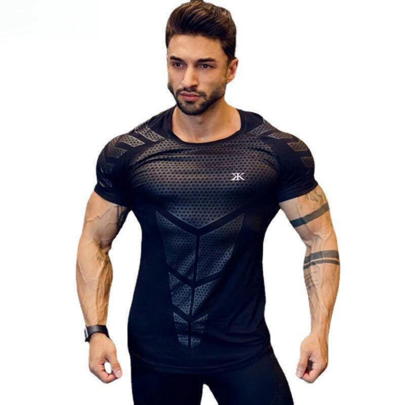 Одежда для фитнеса тренировочная Спортивная футболка облегающая одежда для мышц Мужская высокоэластичная быстросохнущая одежда для тренировок с коротким рукавом
Одежда для фитнеса тренировочная Спортивная футболка облегающая одежда для мышц Мужская высокоэластичная быстросохнущая одежда для тренировок с коротким рукавом