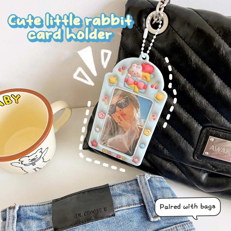 Cartoon Puppy Rabbit Photo Card Holder Kpop Meal Card Bus Card Sleeves Photo Card Protective Cover Pendant
Cartoon Puppy Rabbit Photo Card Holder Kpop Meal Card Bus Card Sleeves Photo Card Protective Cover Pendant
