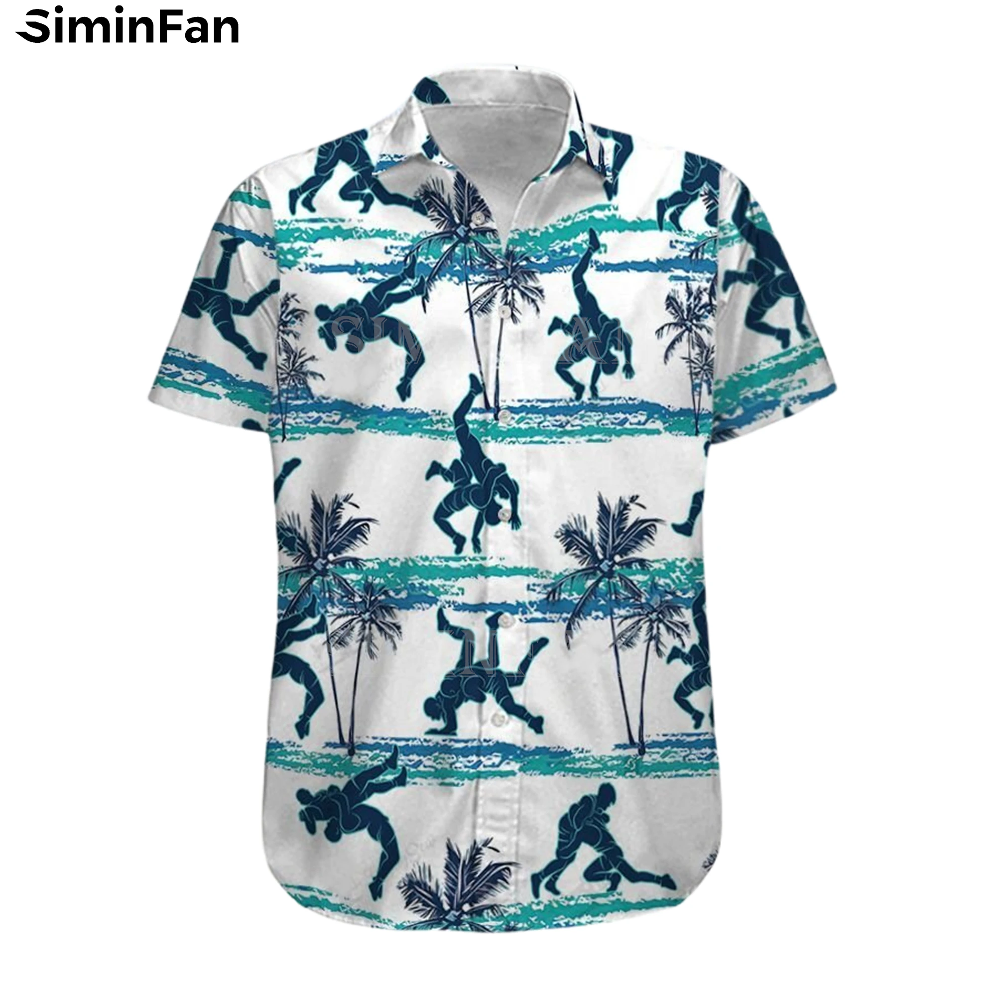 

WRESTLING Flower 3D Printed Mens Hawaiian Aloha Shirts Male Luxury Camisa Summer Colorful Beach T-Shirt Unisex Blue Tee Top T1