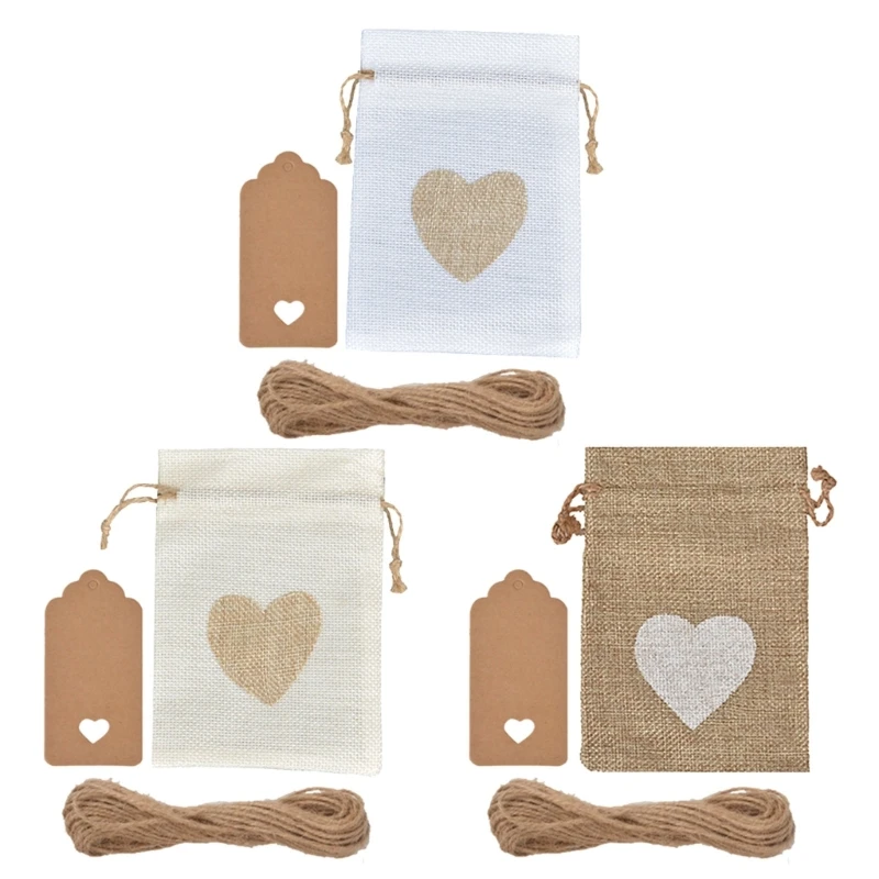 E15E Упаковка из 51 мешковины Love Heart для упаковки аксессуаров, подарочная сумка для свадьбы
E15E Упаковка из 51 мешковины Love Heart для упаковки аксессуаров, подарочная сумка для свадьбы