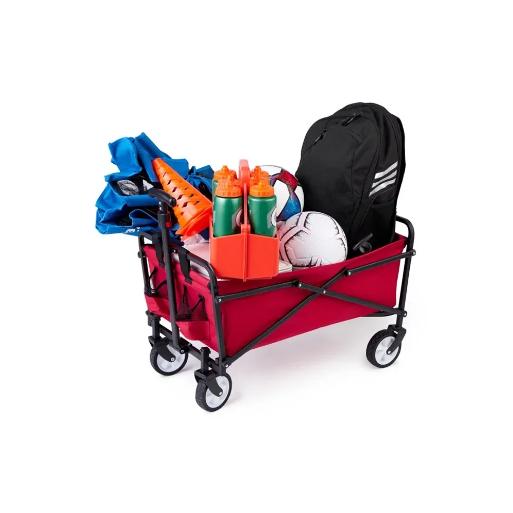 Collapsible Folding Wagon with Straps | Utility Cart, Portable, Lightweight, Fold up, for Groceries, Laundry, Sports
Collapsible Folding Wagon with Straps | Utility Cart, Portable, Lightweight, Fold up, for Groceries, Laundry, Sports