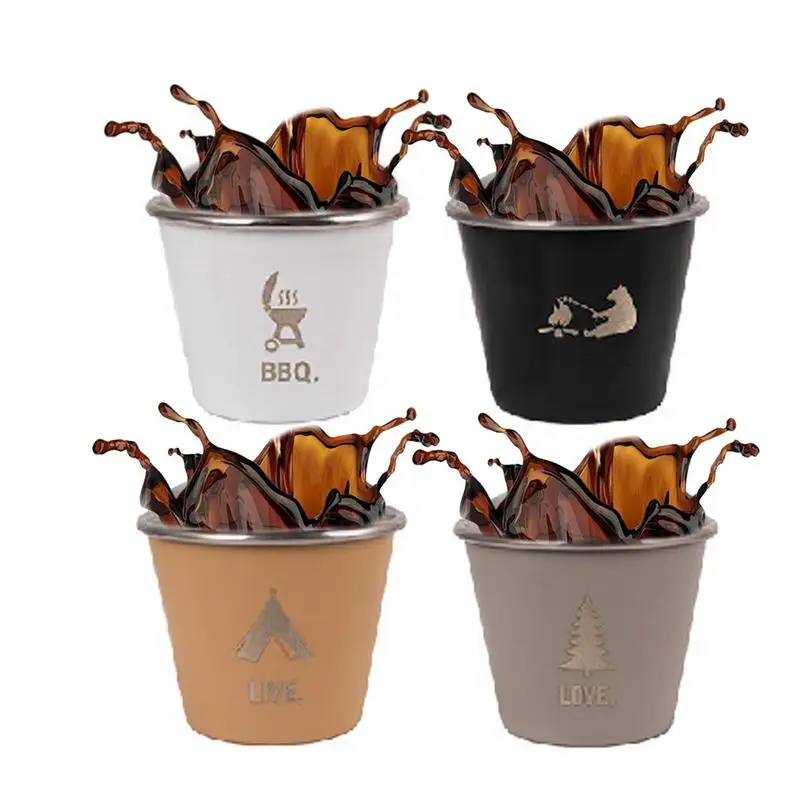 Stainless Steel Cups Outdoor 304 Stainless Steel Portable Camp Mug Set Of 4 Stackable Durable Camp Cups Bulk Mini Multiple Color
Stainless Steel Cups Outdoor 304 Stainless Steel Portable Camp Mug Set Of 4 Stackable Durable Camp Cups Bulk Mini Multiple Color
