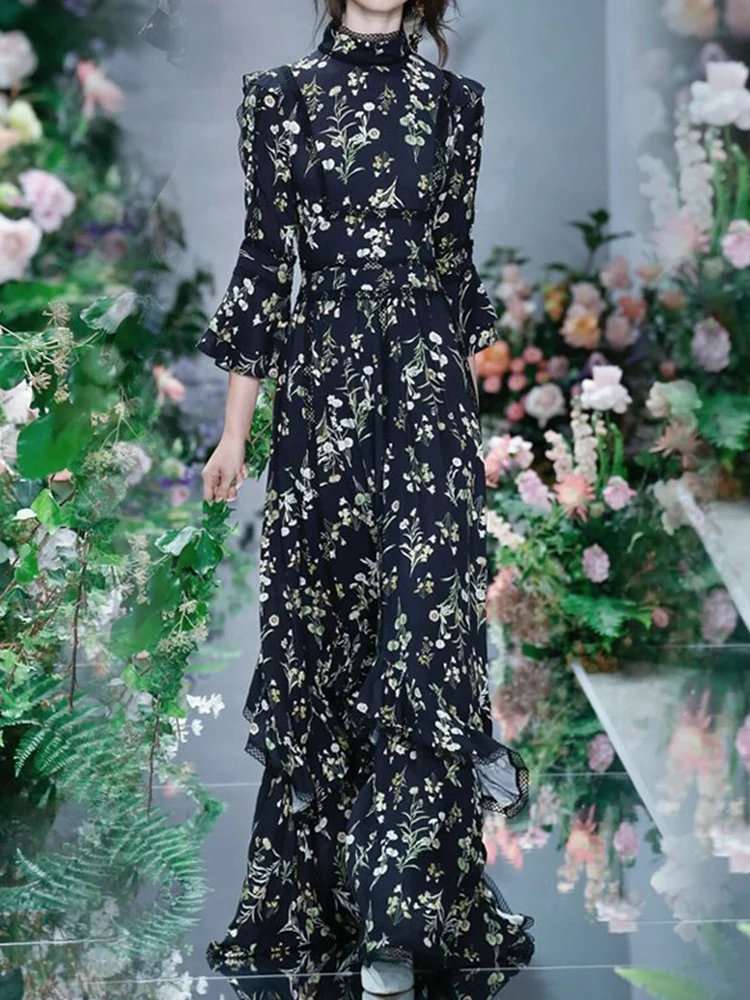 Spring Autumn New High Quality Designer Women's Vacation Vintage Fashion Celebrity Casual Party Elegant Print Fashion Long Dress
Spring Autumn New High Quality Designer Women's Vacation Vintage Fashion Celebrity Casual Party Elegant Print Fashion Long Dress