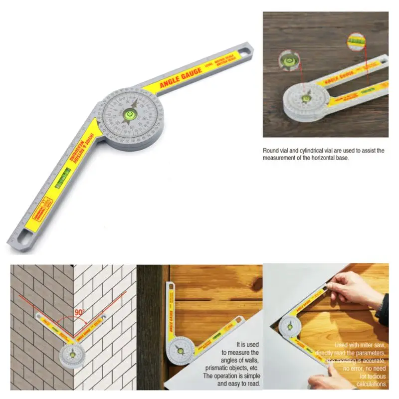 360 Degree Miter Protractor High Accuracy Finder Goniometer Measuring Ruler Tool Dropship
360 Degree Miter Protractor High Accuracy Finder Goniometer Measuring Ruler Tool Dropship