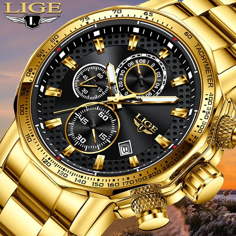 LIGE Mens Watches Top Luxury Brand Waterproof Sport Wrist Watch Chronograph Quartz Military Genuine Full Steel Relogio Masculin
LIGE Mens Watches Top Luxury Brand Waterproof Sport Wrist Watch Chronograph Quartz Military Genuine Full Steel Relogio Masculin