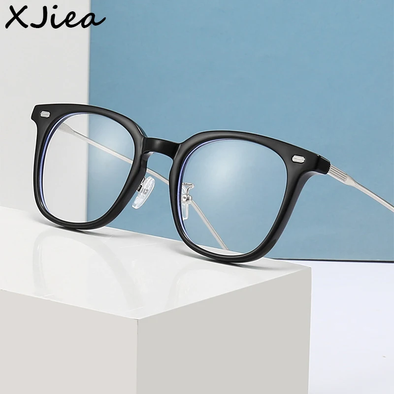

Модные женские и мужские очки XJiea 2024 с защитой от синего света, простые прозрачные очки для компьютера, модные аксессуары