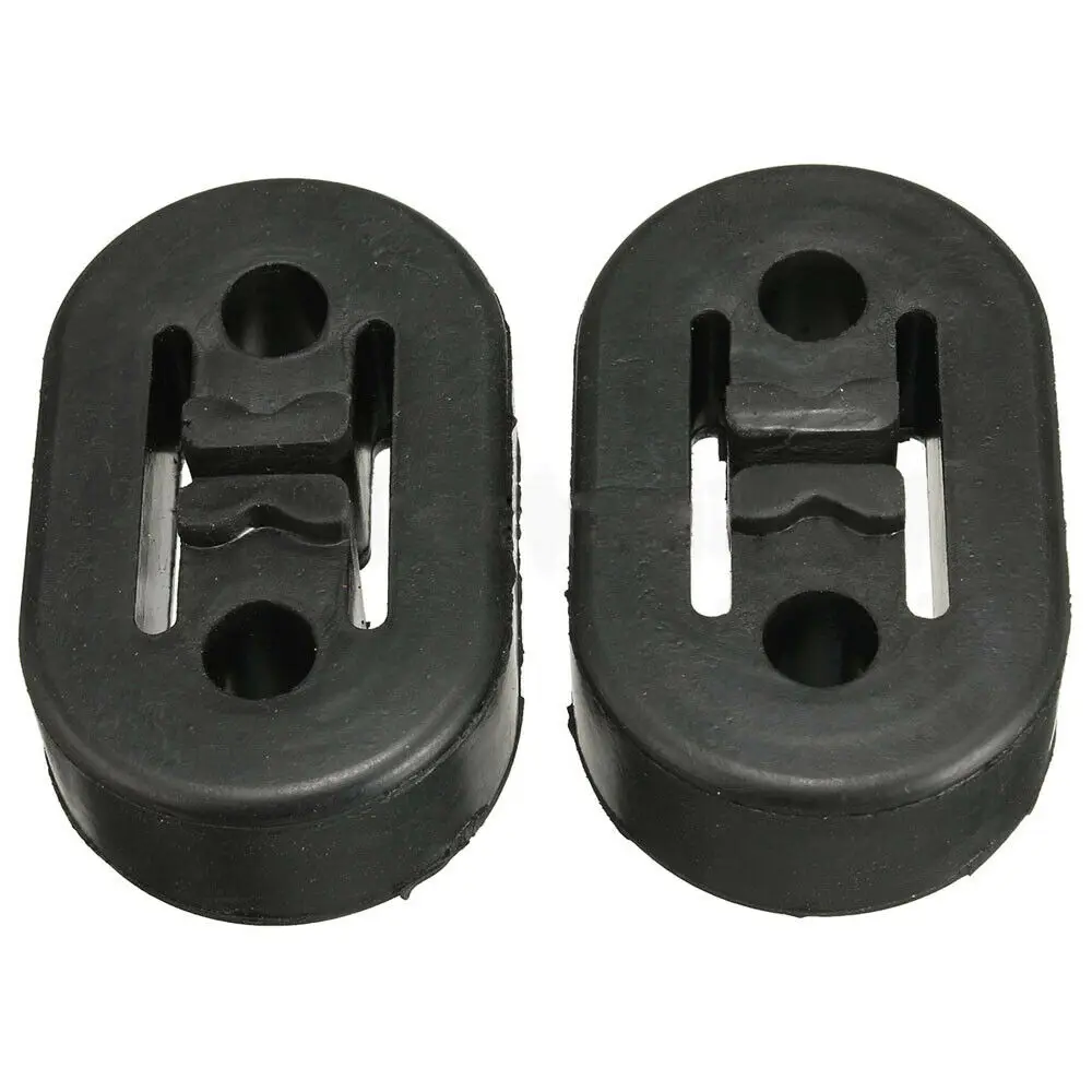 

2pcs 2 Holes Car Rubber Exhaust Tail Pipe Mount Brackets Hanger Insulator replacement Heavy Duty Exhaust Mount Universal