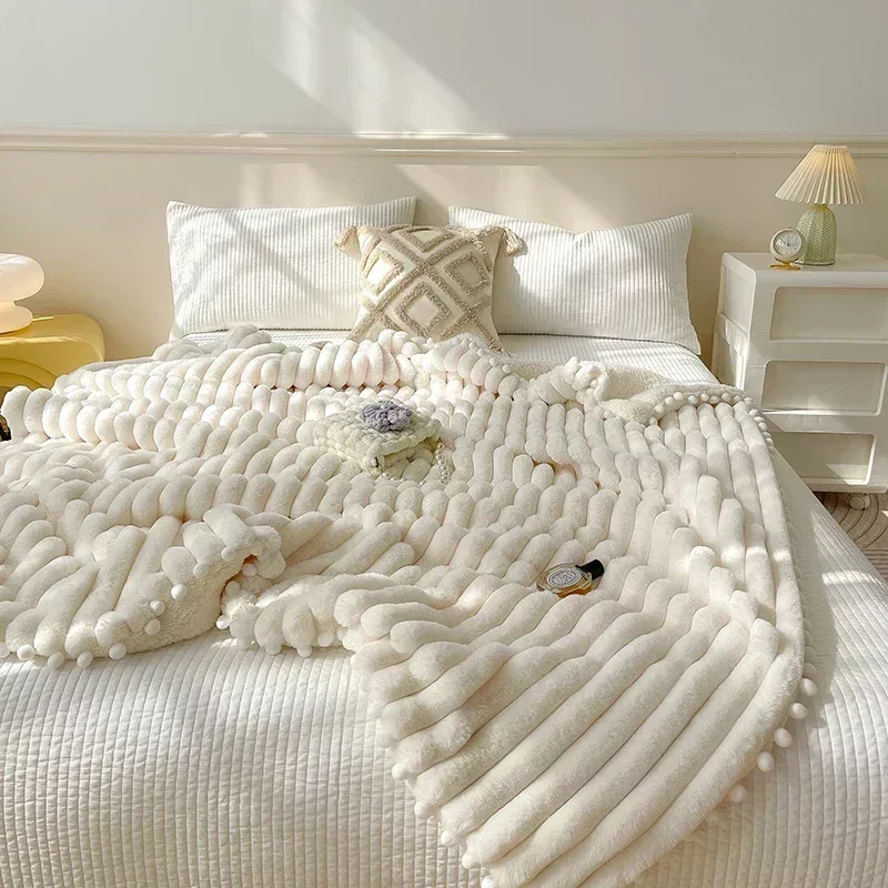 Tuscan Faux Rabbit Fur Autumn Winter Warm Blanket Luxury B Side Lamb's Wool Weighted Soft Cozy Warmth Sofa s
Tuscan Faux Rabbit Fur Autumn Winter Warm Blanket Luxury B Side Lamb's Wool Weighted Soft Cozy Warmth Sofa s