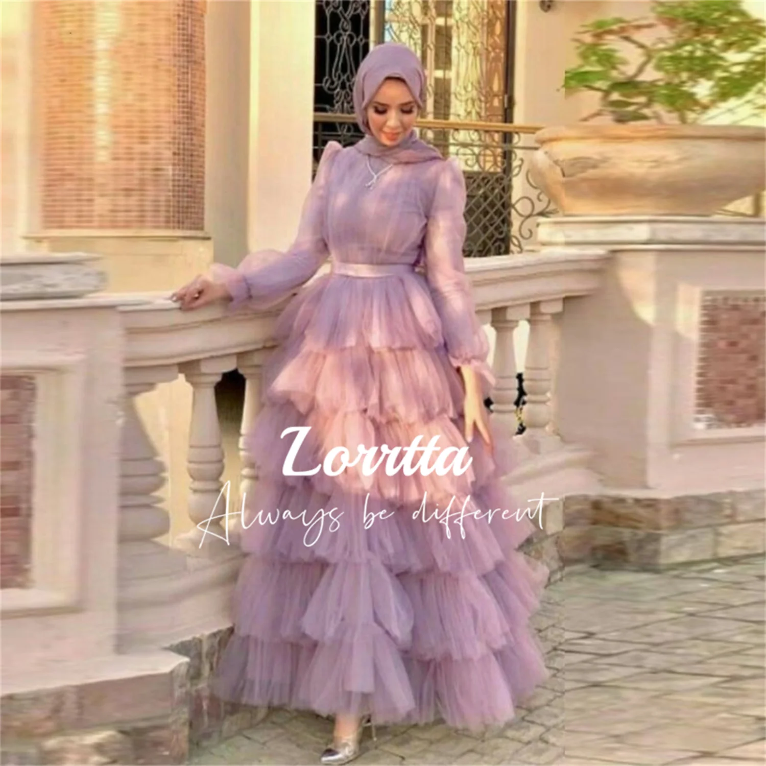 Lorrtta Purple Long Sleeve Ball Gown Tiered Pleated Tiered Belt A Line Muslim Evening Gown Dresses Gala Women Elegant Party Prom
Lorrtta Purple Long Sleeve Ball Gown Tiered Pleated Tiered Belt A Line Muslim Evening Gown Dresses Gala Women Elegant Party Prom