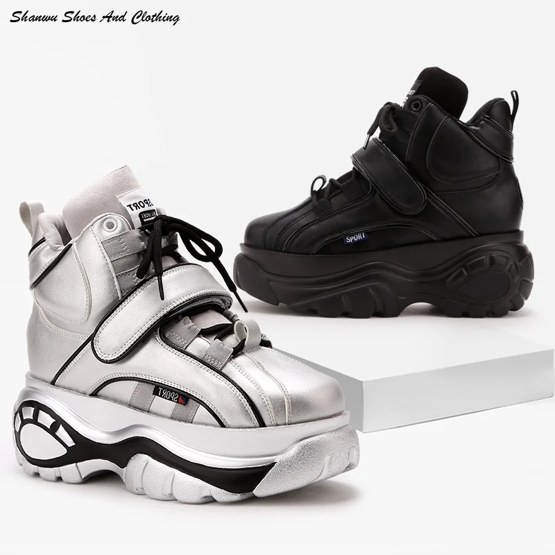 Heel Platform New Sneakers Female Heels Wedges Chunky High Quality casual white rubber autumn women shoes silver
Heel Platform New Sneakers Female Heels Wedges Chunky High Quality casual white rubber autumn women shoes silver