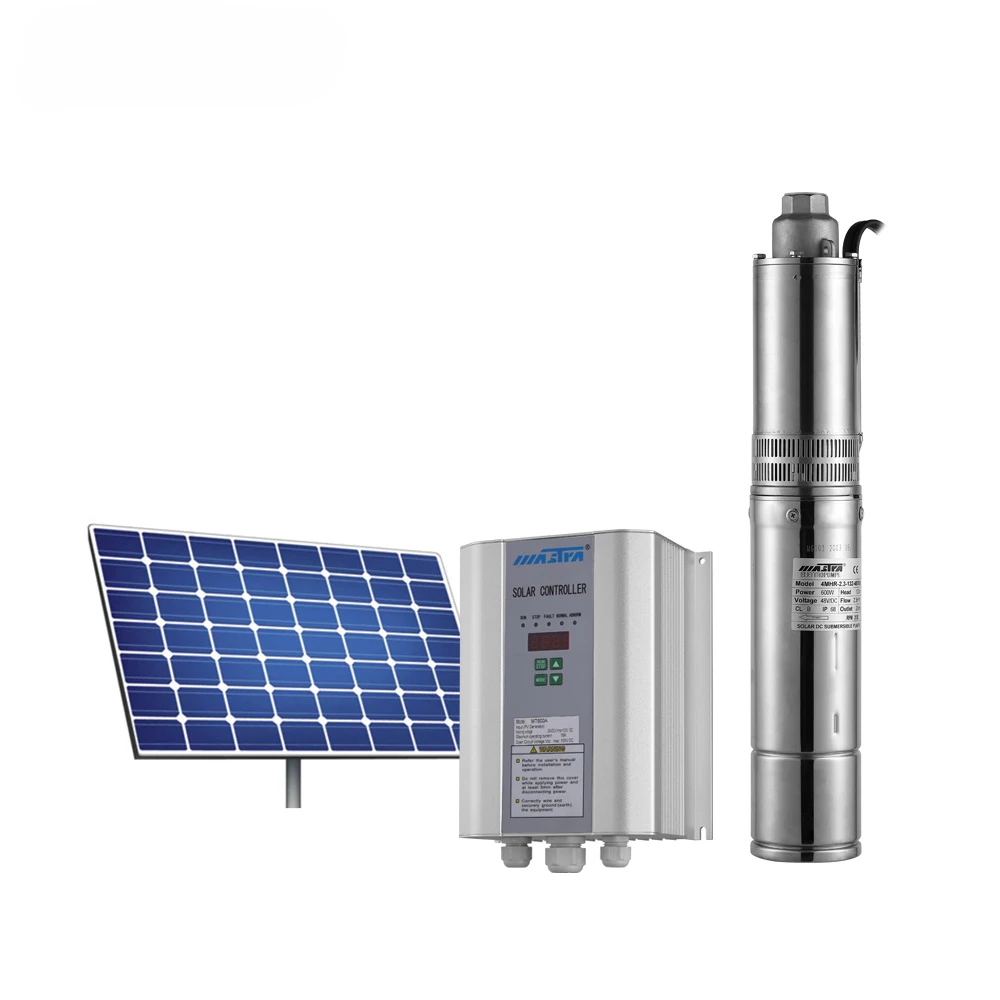 

3 ''48v 500w solar pump system professional high quality deep well irrigation borehole pond dc water pumps for wells