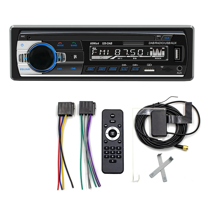 

Автомагнитола DAB + Автомобильный MP3-плеер, стереоприемник с FM-радио, 12 В, Типоразмер 1DIN, Bluetooth