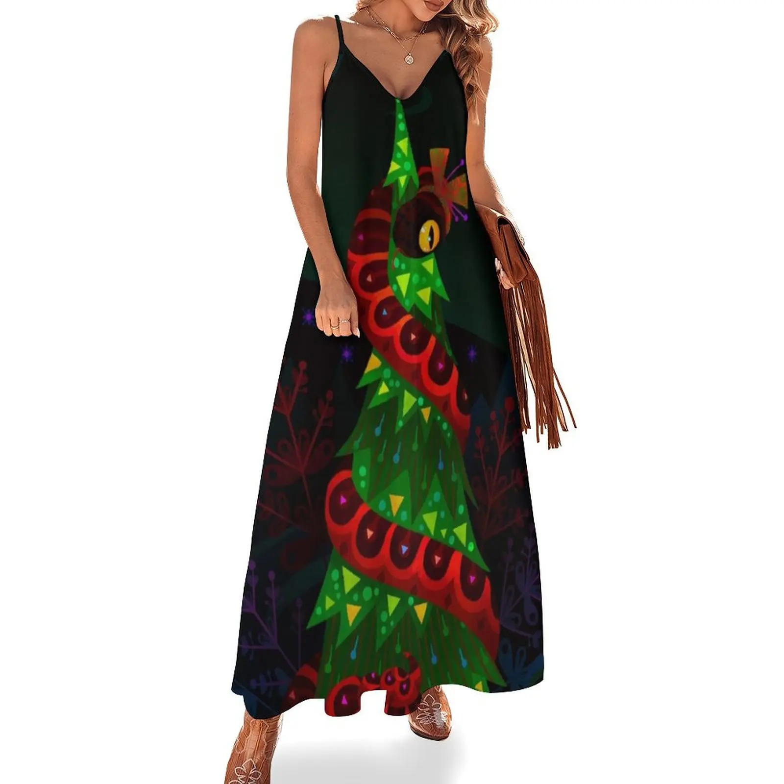 

Christmas snake Sleeveless Dress summer dress woman 2024 cocktail dresses luxury evening dresses for women 2024