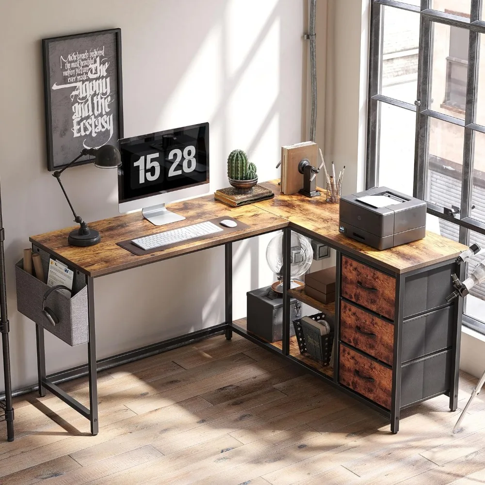 L Shaped Desk with Drawers, Computer Desk with Storage & Shelves, Corner Desk with Storage, Home Office Desks with Drawers
L Shaped Desk with Drawers, Computer Desk with Storage & Shelves, Corner Desk with Storage, Home Office Desks with Drawers