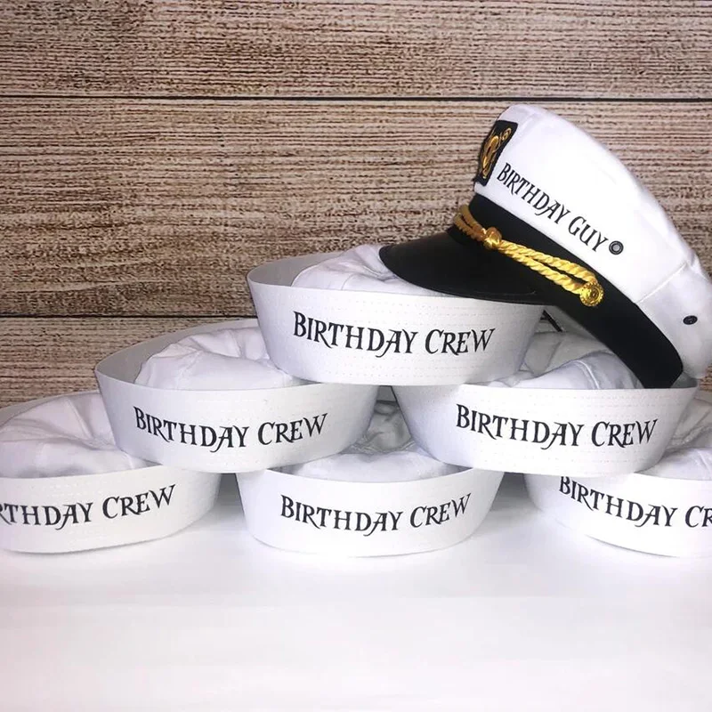 

birthday guy captain hat Nautical Sailor Sail boat yacht skipper cruise men’s 30th 40th 50th 60th birthday party decoration gift