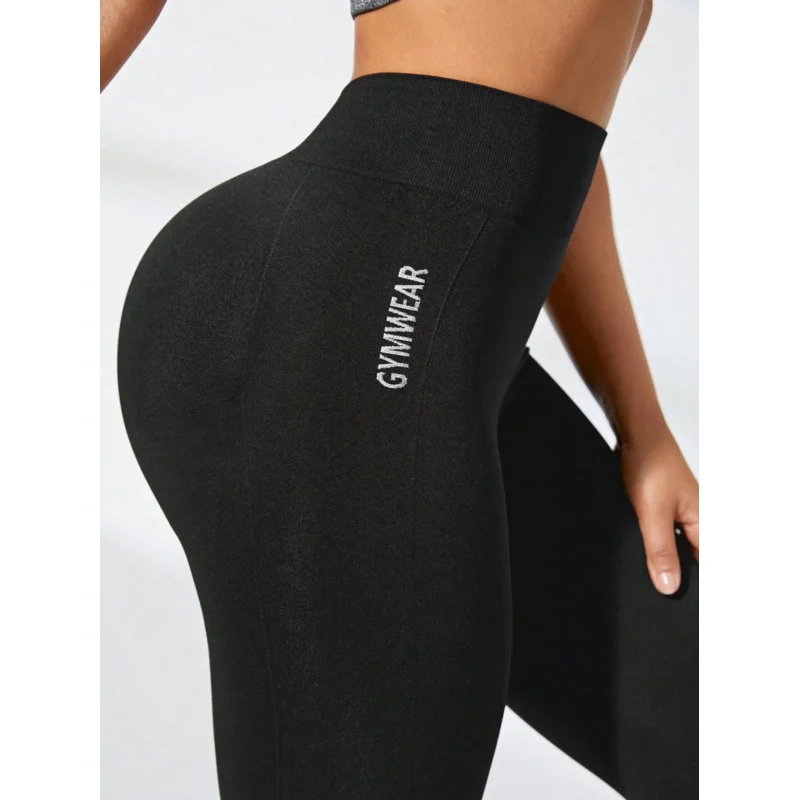 

Women's High Waist Yoga Leggings Letter Gymwear Seamless High Stretchy Butt Lifting Breathable Sports Pants for Women