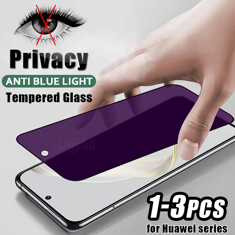 

Anti-spy Anti Blue Light Tempered Glass For Huawei nova 10Z 10 9Z 9 8 7SE 6 5T 5Z 4E 5i 3i Pro Plus Privacy Screen Protector