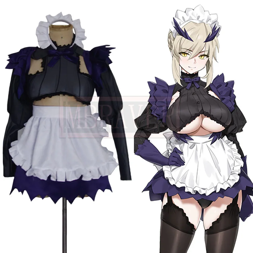 Fate/Grand Order FGO Altria Pendragon Alter Maid, косплей, Хэллоуин, Рождественская вечеринка, форма, костюм, любой размер
Fate/Grand Order FGO Altria Pendragon Alter Maid, косплей, Хэллоуин, Рождественская вечеринка, форма, костюм, любой размер